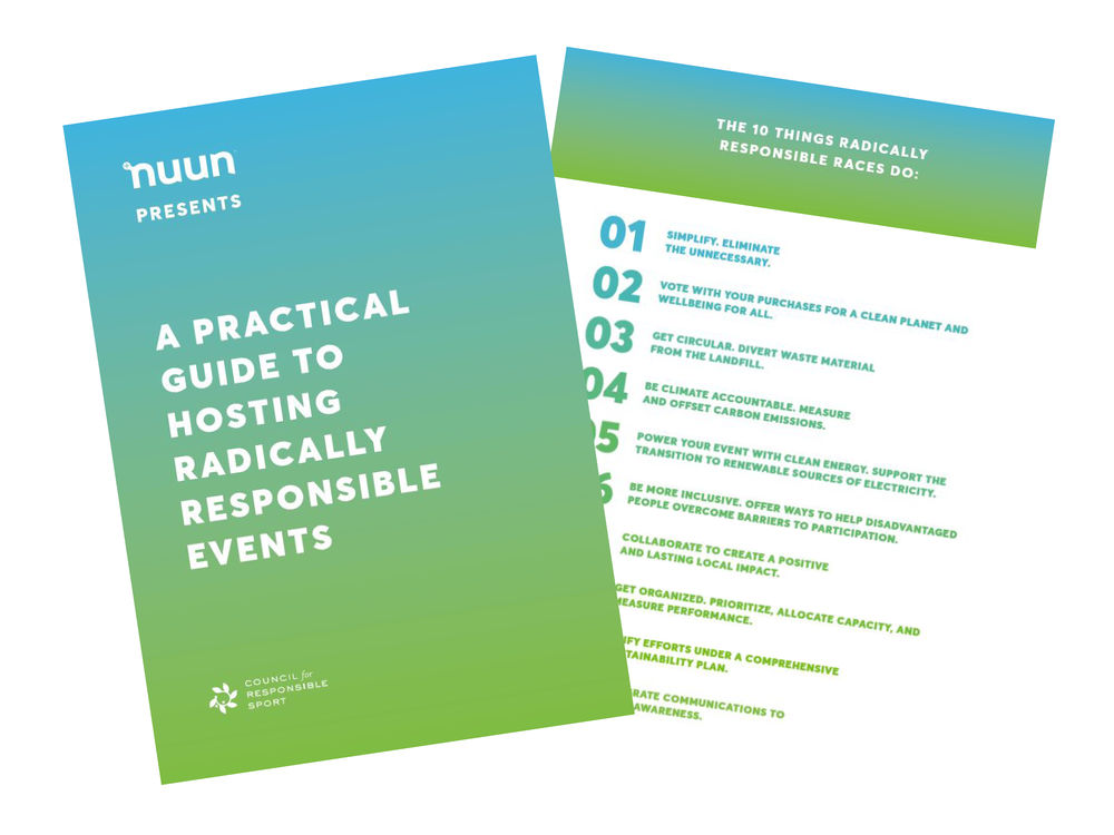 Graphic of the Guide for radically responsible sport