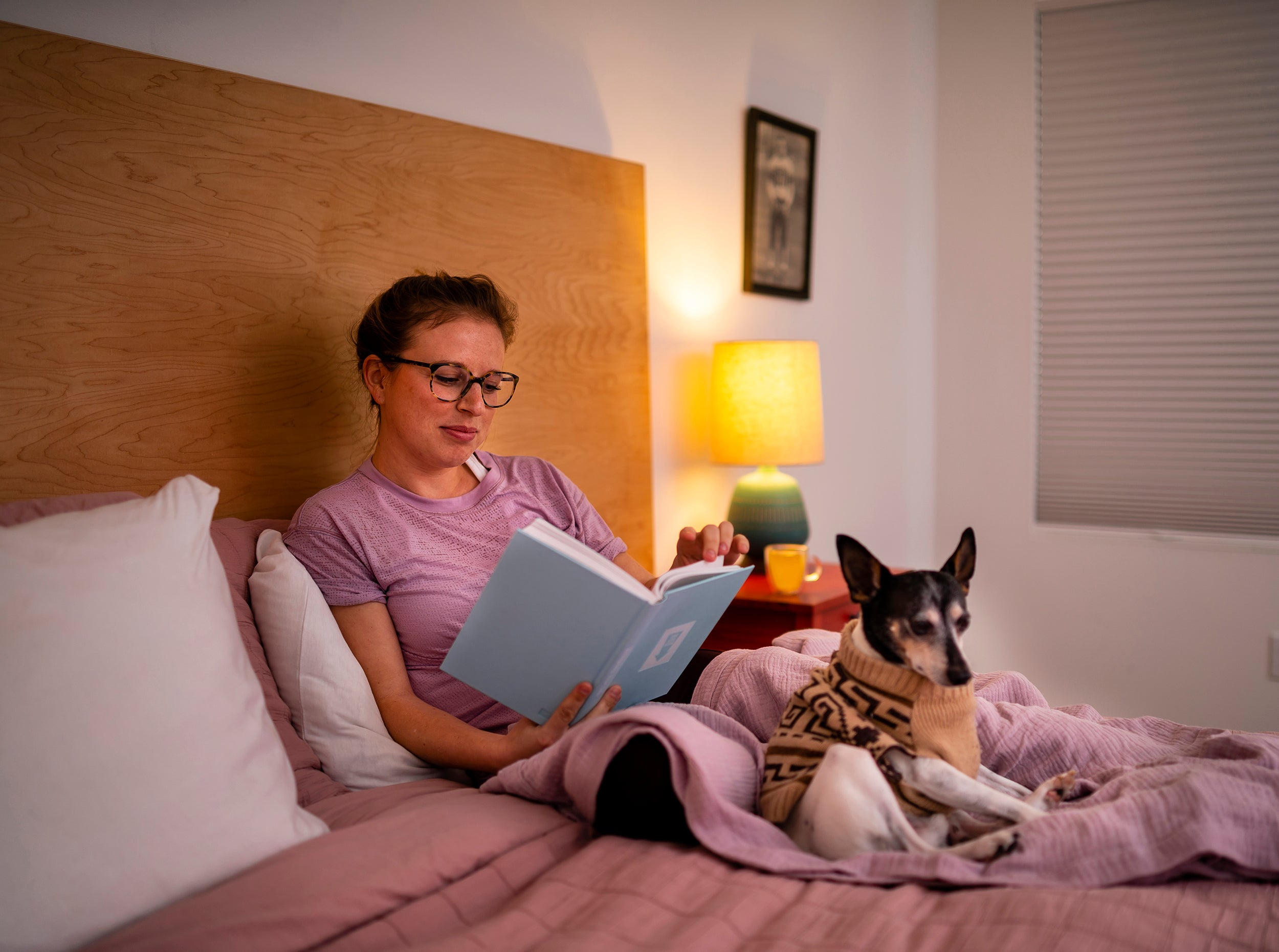 Person reading in bed to help with sleep hygiene