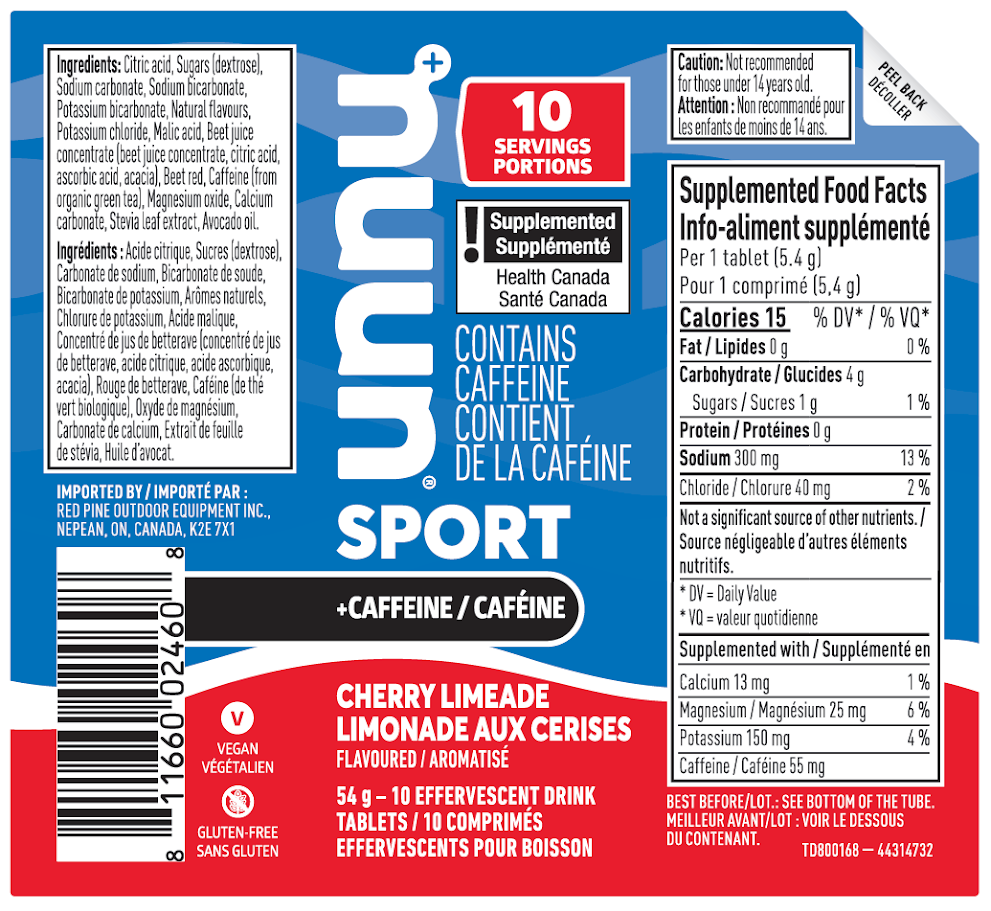 Nuun Sport Cherry Limeade + Caffeine